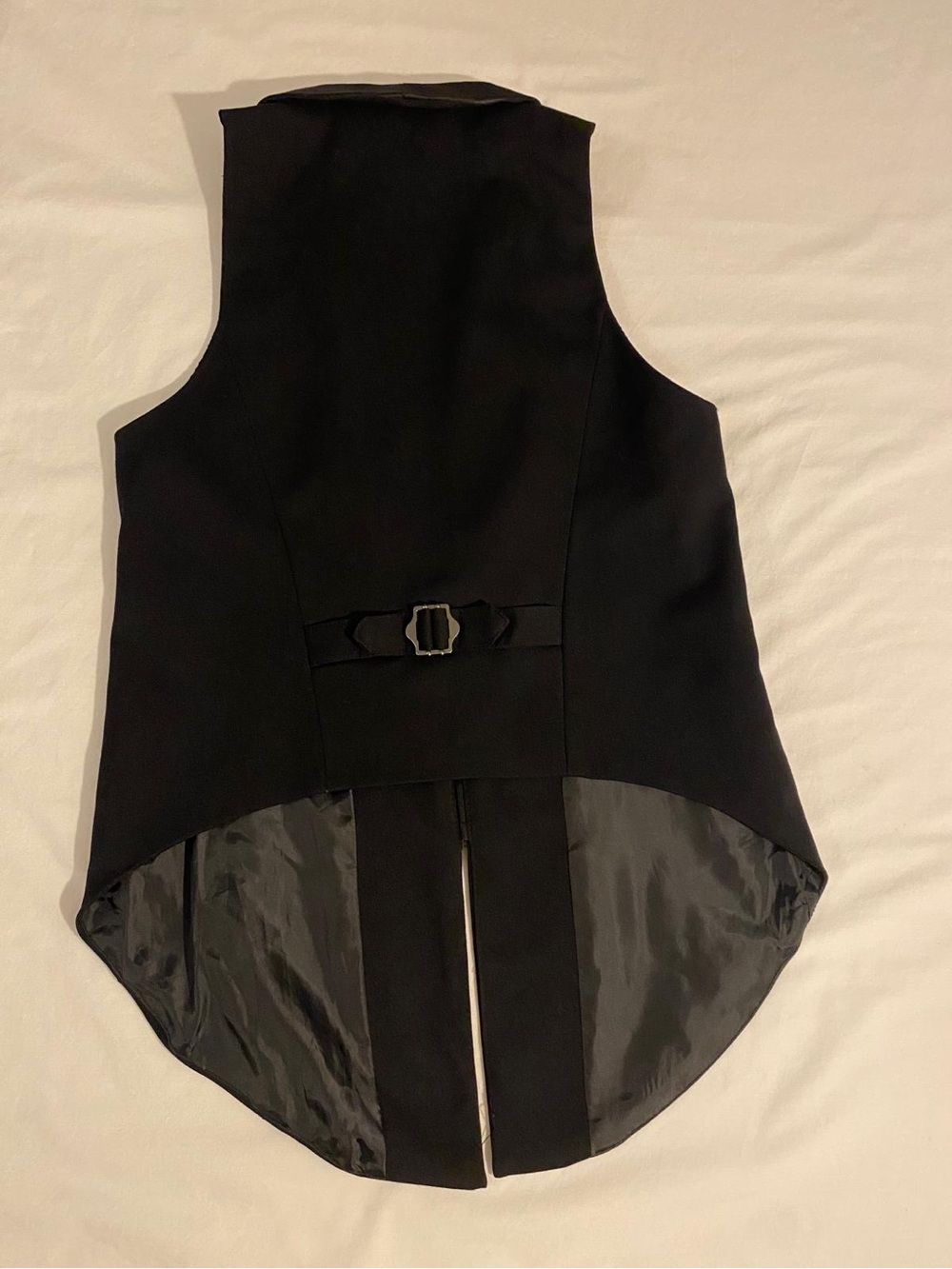 H&M Black Tailored Vest with High-Low Hem
